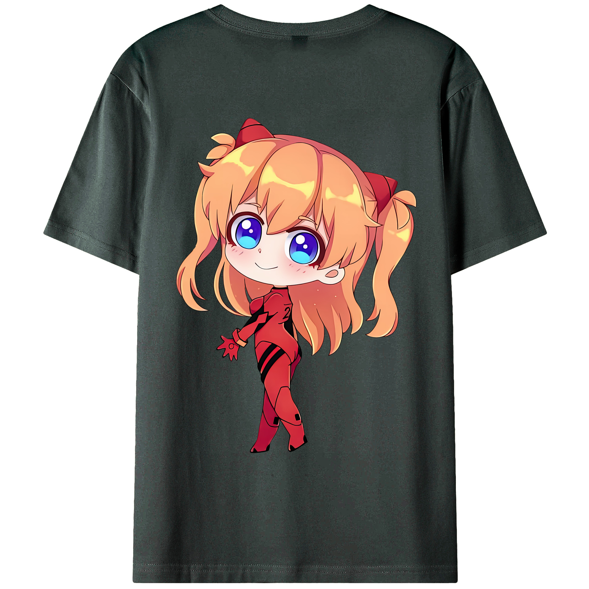 （画像用） EVA 新世紀エヴァンゲリオン 綿100％ メンズ半袖Tシャツ（バックプリント） 通気性